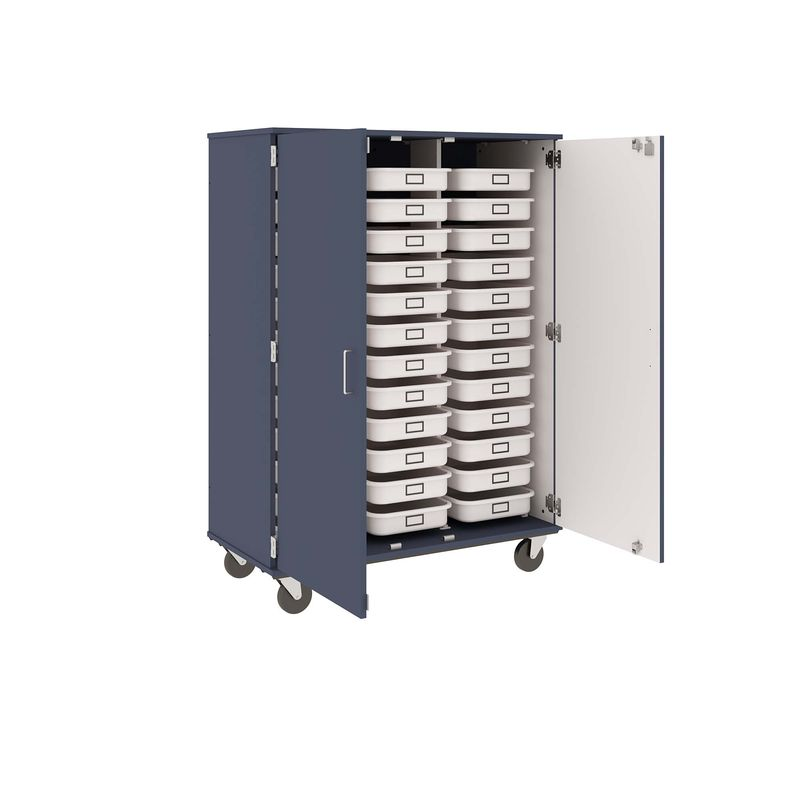 67" Tall - Closed Tray Storage, 36 (3-1/2") Trays - With Doors w/ Locks, Tsunami