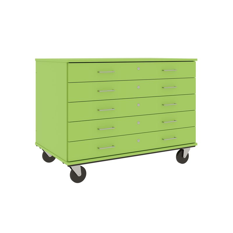 36" Tall - Five Drawer Storage - 29" deep w/ Lock, Island