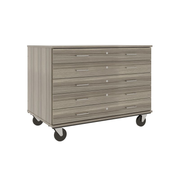 36" Tall - Five Drawer Storage - 29" deep w/ Lock, Shadow Elm