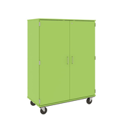 67" Tall - Closed Tray/Shelf Combo Storage, 12 Trays and Four Shelves w/ Lock, Island