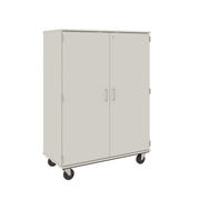 67" Tall - Closed Tray/Shelf Combo Storage, 12 Trays and Four Shelves w/ Lock, Mirage