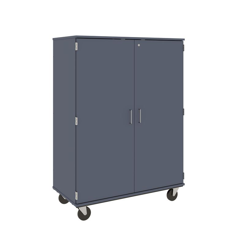 67" Tall - Closed Tray/Shelf Combo Storage, 12 Trays and Four Shelves w/ Lock, Tsunami