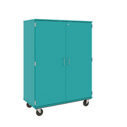 67" Tall - Closed Wardrobe/Shelf Combination Storage w/ Lock, Ocean