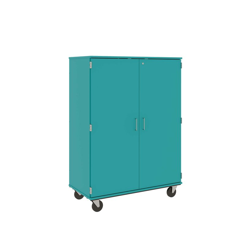 67" Tall - Closed Wardrobe/ File Drawer Combination Storage w/ Lock, Ocean
