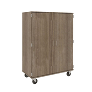 67" Tall - Computer Center Storage w/ Lock, Dark Elm