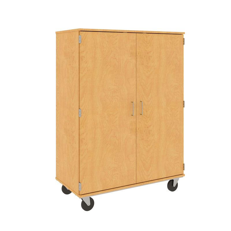 67" Tall - Computer Center Storage w/ Lock, Maple