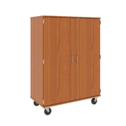 67" Tall - Computer Center Storage w/ Lock, Cherry