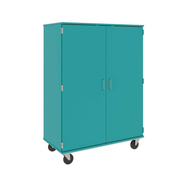 67" Tall - Computer Center Storage w/ Lock, Ocean