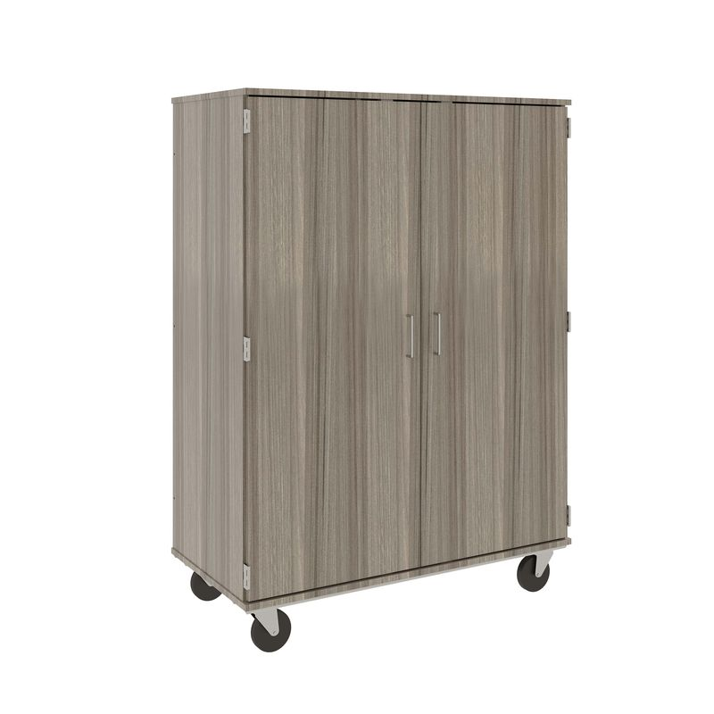 67" Tall - Computer Center Storage w/ Lock, Shadow Elm
