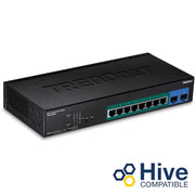 TRENDnet TPE-082WS 10-Port Gigabit Web Smart PoE+ Switch