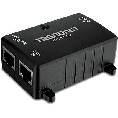 TRENDnet Gigabit Power Over Ethernet Injector, Full Duplex Gigabit Speeds, 1x Gigabit Ethernet Port, 1x PoE Gigabit Ethernet Port