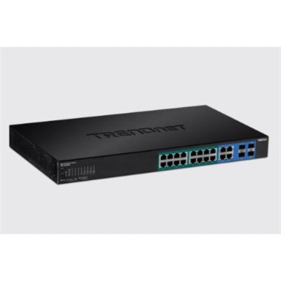 TRENDnet TPE-1620WSF 20-port Gigabit Web Smart POE+ Switch W/ 2 Shared SFP Slots