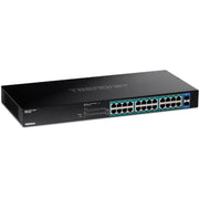 TRENDnet TPE-TG262 26 Port Gigabit PoE+ Switch  Unmanaged Gigabit PoE Switch with 52Gbps Switching Capacity  Black