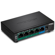 TRENDnet TPE-TG52 5 Port PoE+ Switch  Unmanaged Gigabit PoE Switch with 10Gbps Switching Capacity  Black
