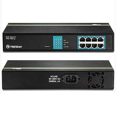 8 Port Gig PoE GREENnet Swtch, TPETG81G