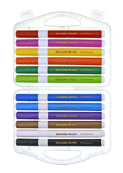 NEW! Magic Stix Washable Acrylic Markers 12 pk