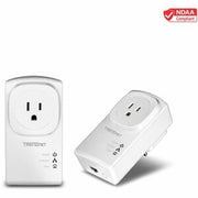 TRENDnet Powerline 500 AV Nano Adapter Kit with Built-in Outlet, White, TPL-407E2K