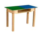 Rectangle Time-2-Play Table with a shelf, along with 22" legs and a DUPLO® Compatible Grid of BLUE/GREEN Color