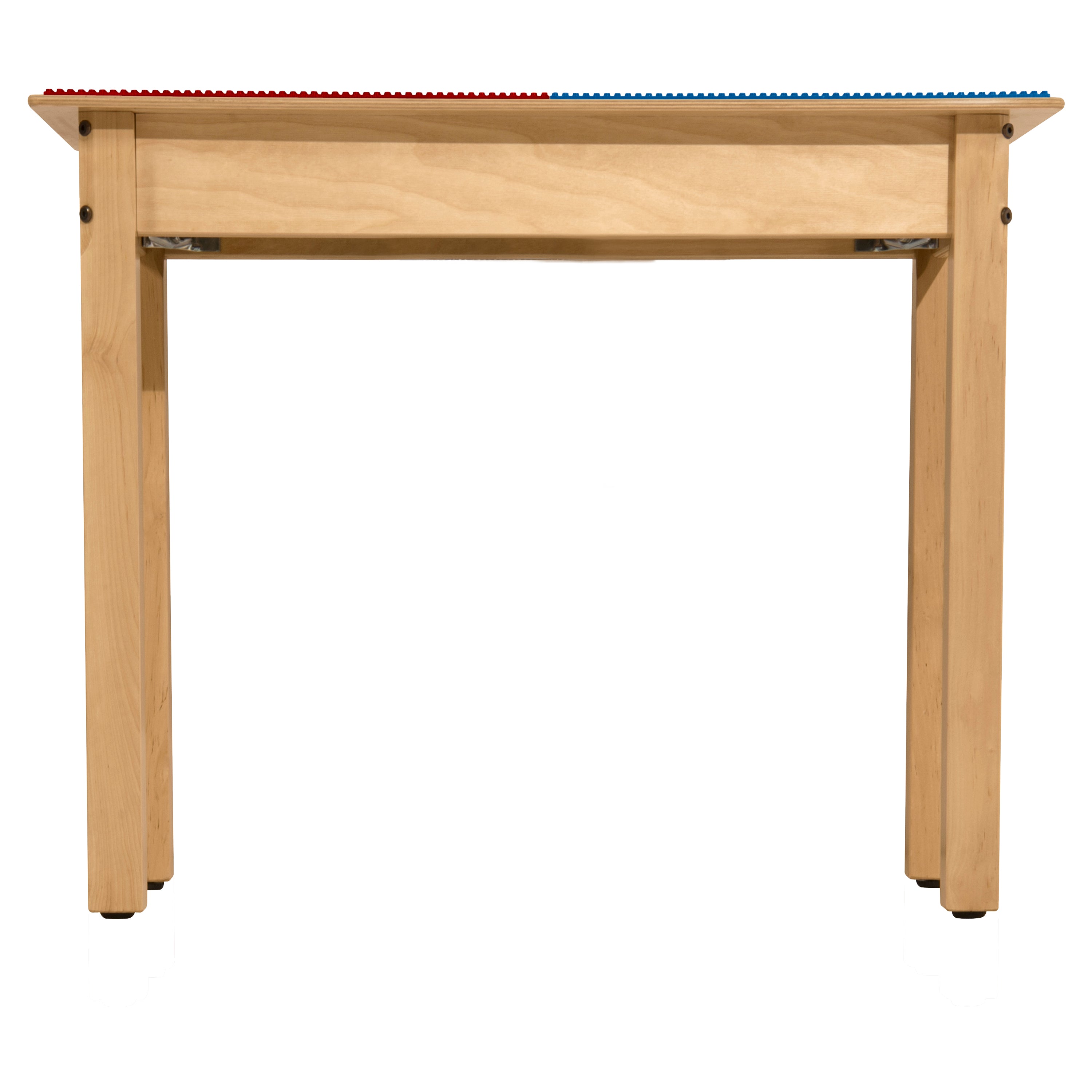 Rectangle Time-2-Play Table with a trough, along with 20" legs and a DUPLO® Compatible Grid of RED/BLUE Color