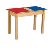 Rectangle Time-2-Play Table with a trough, along with 20" legs and a LEGO® Compatible Grid of RED/BLUE Color