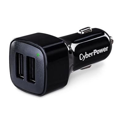 CyberPower TR22U3A USB Charger with 2 Type a Ports - 2 USB Port(s) - 3.1 Amps (Shared), 12VDC Auto Power Port, 10.5 VDC - TR22U3A
