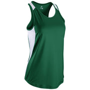 Speed Singlet - Forest Green White - Womens - Medium