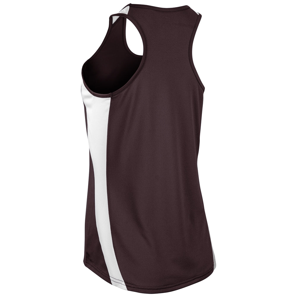 Speed Singlet - Maroon White - Womens - Extra-Large