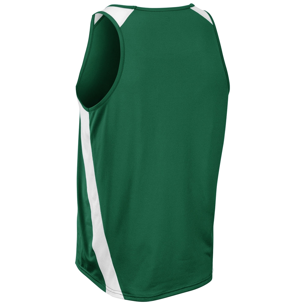 Speed Singlet - Forest Green White - Youth - Large