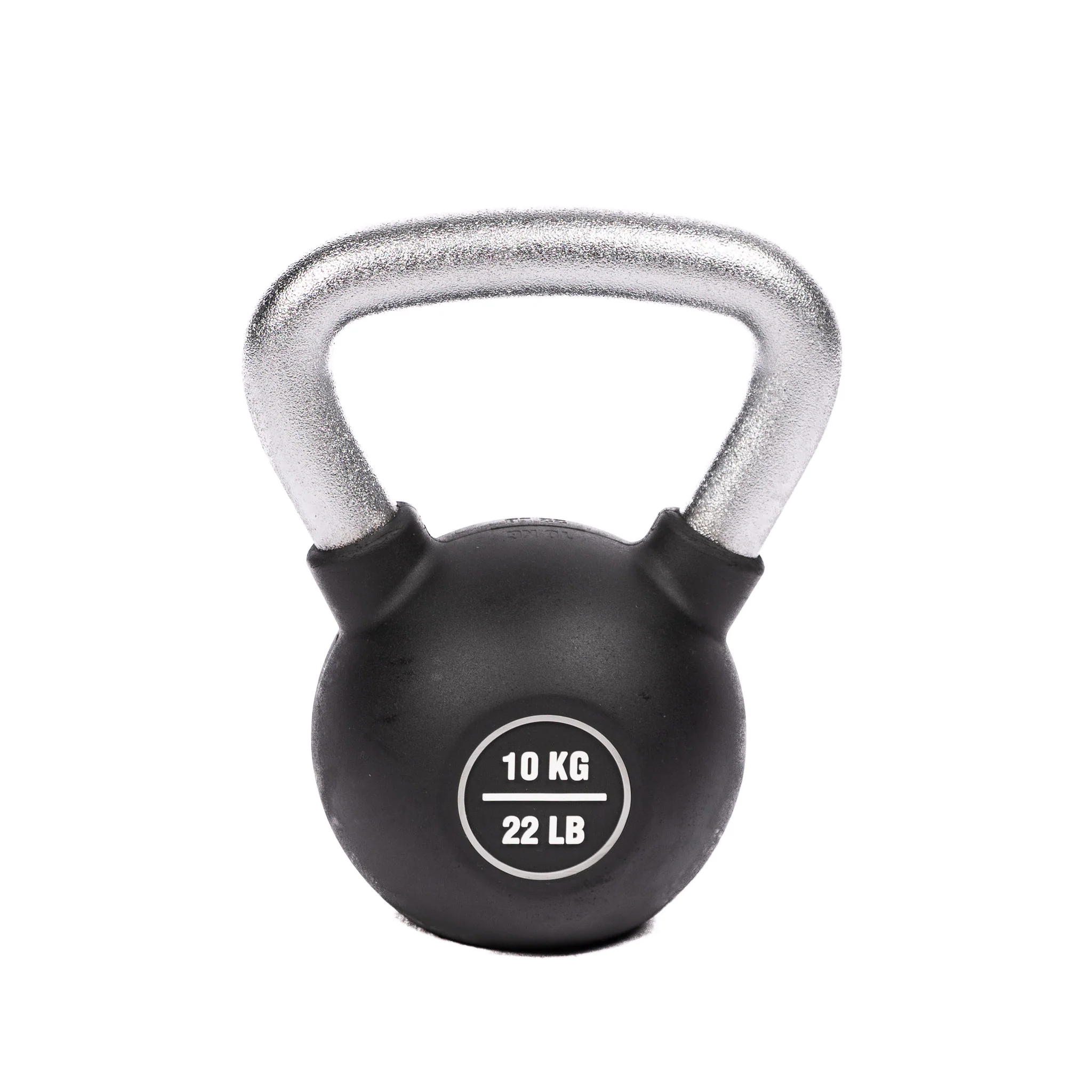 KETTLEBELL, RUBBER COATED - 10 KG/22 LB