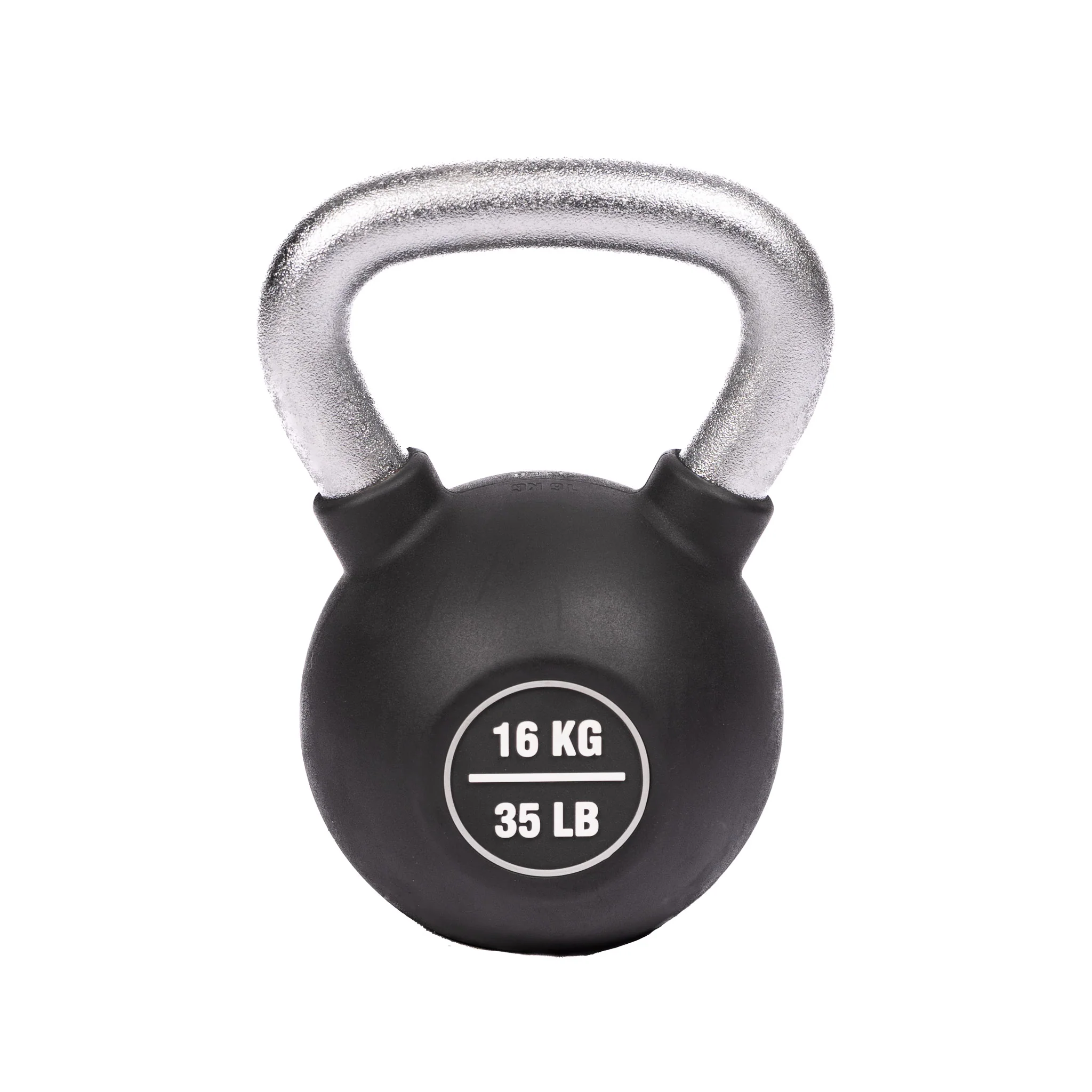 KETTLEBELL, RUBBER COATED - 16 KG/35.2 LB