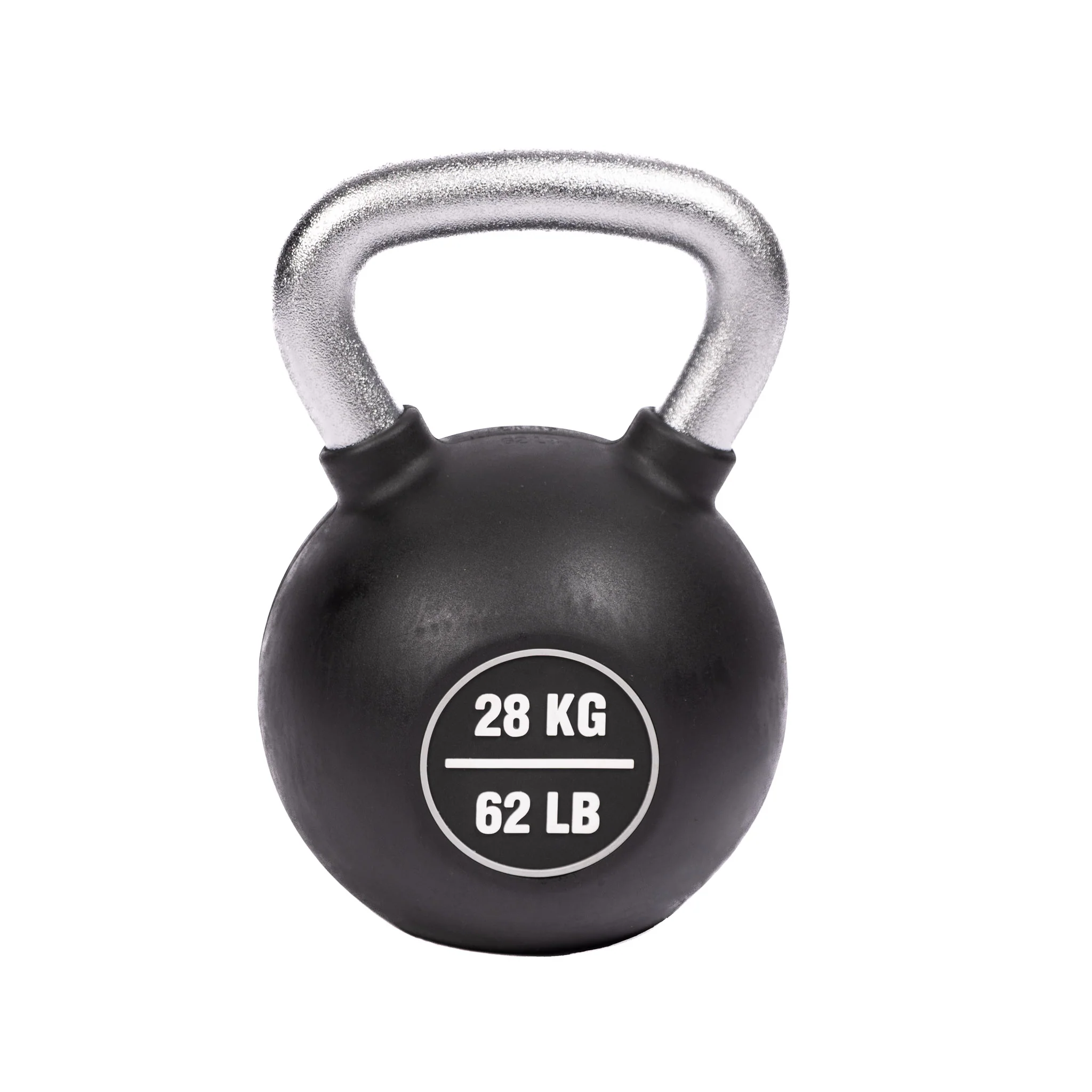 KETTLEBELL, RUBBER COATED - 28 KG/61.7 LB