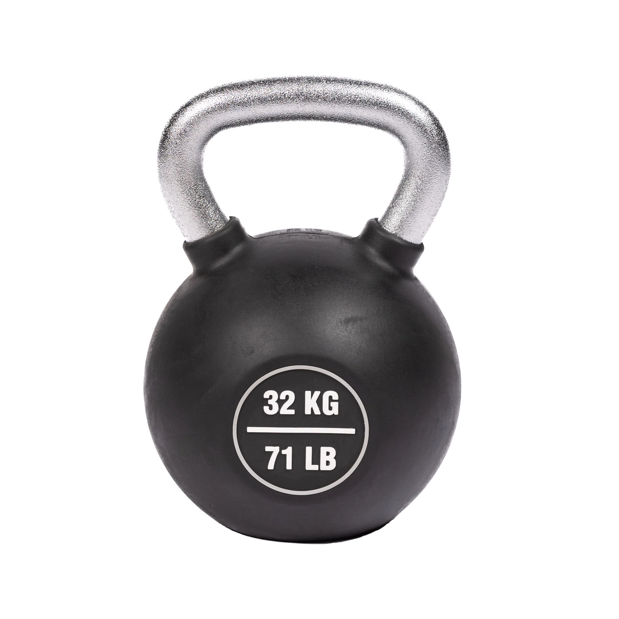 KETTLEBELL, RUBBER COATED - 32 KG/70.5 LB