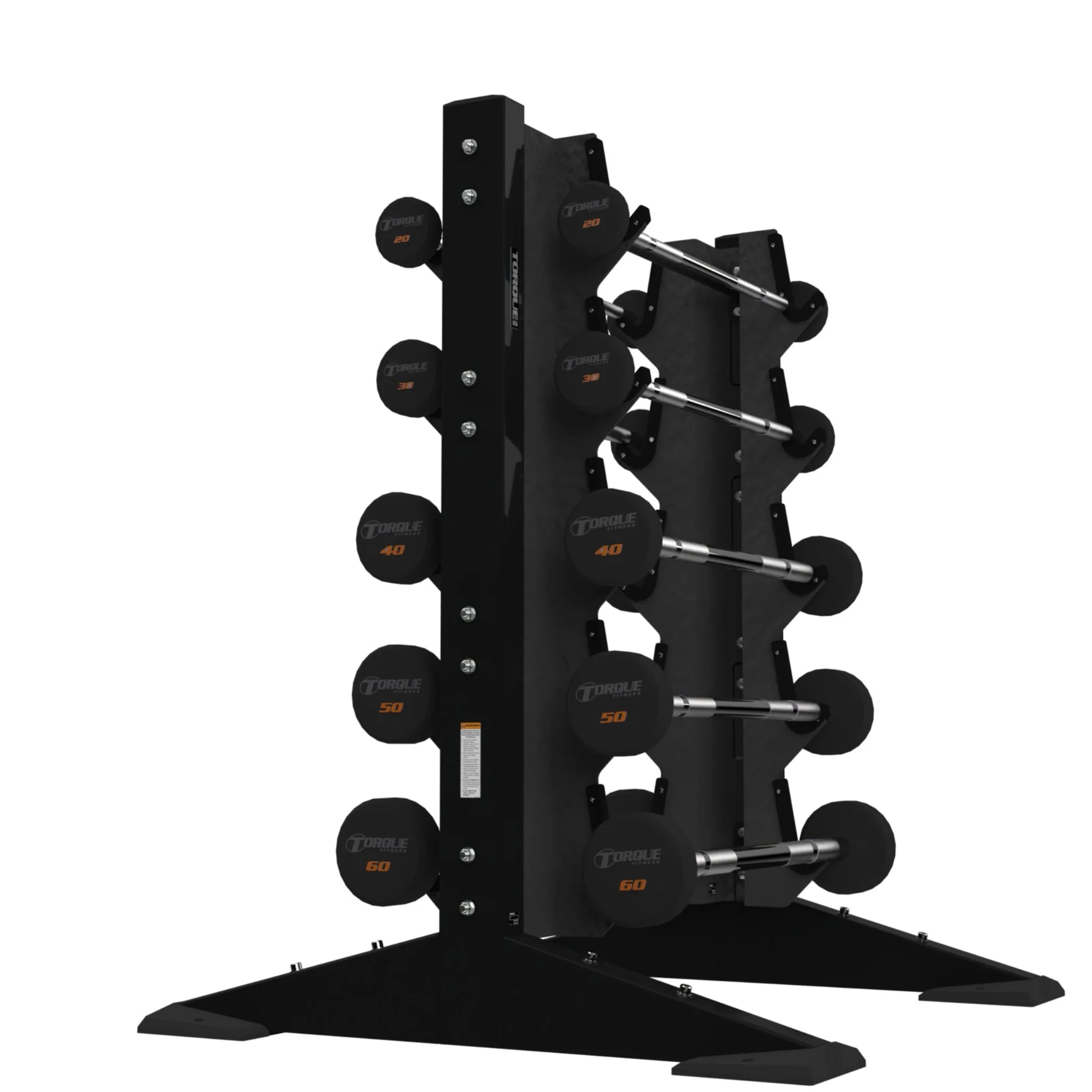 X-CREATE 2-SIDED CENTER 10 BARBELL RACK (SATIN BLACK)