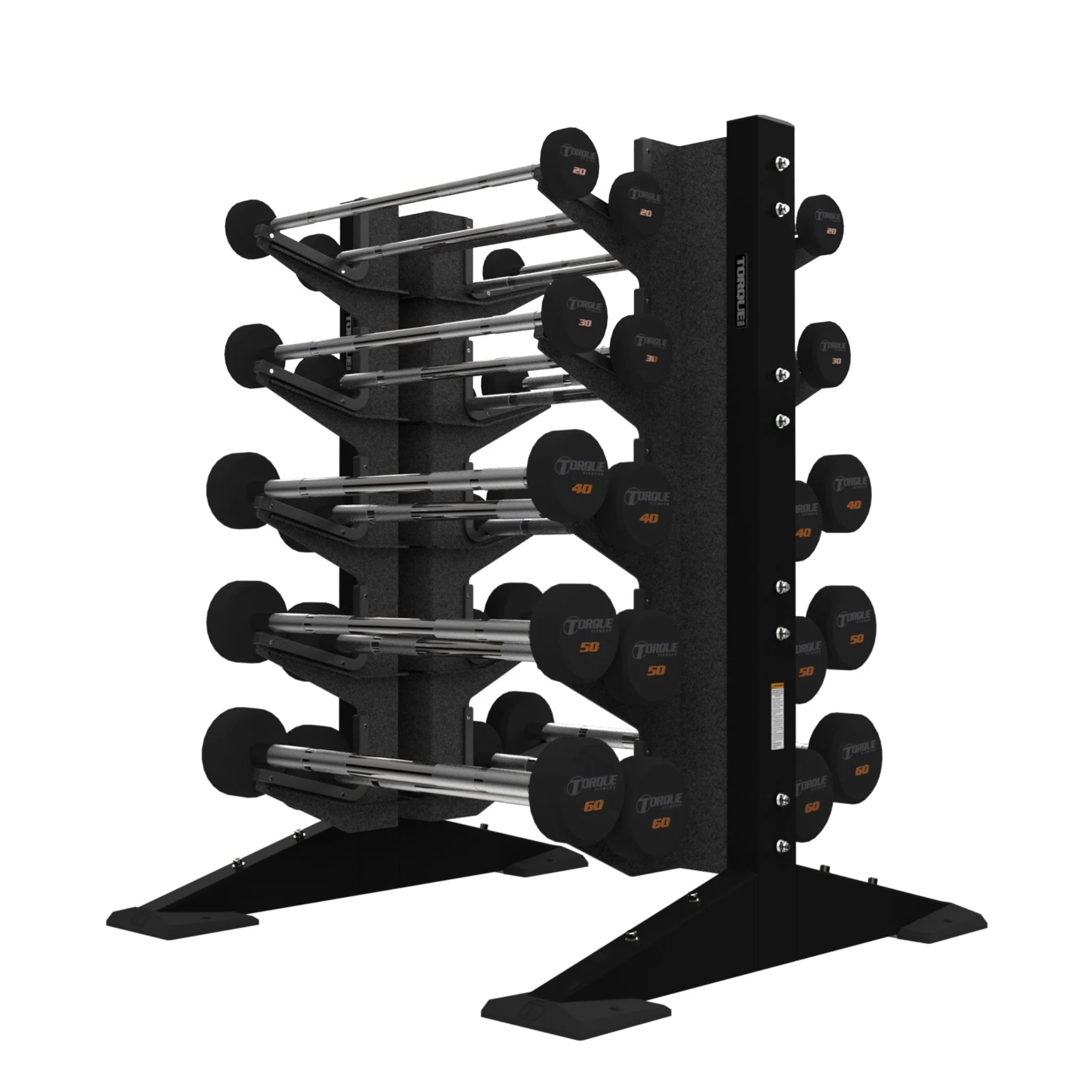 X-CREATE 2-SIDED CENTER 20 BARBELL RACK (SATIN BLACK)