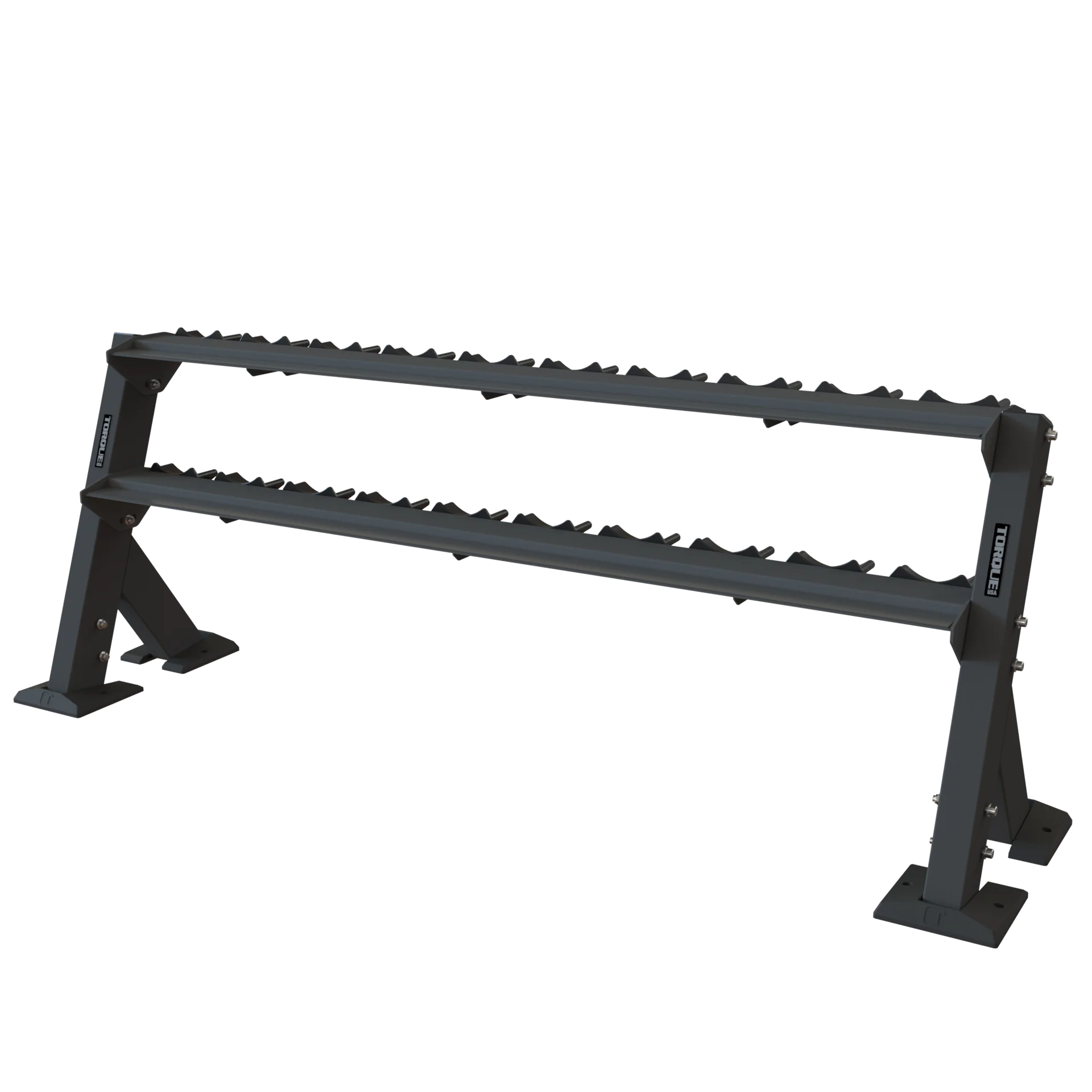 X-CREATE, 8 FT (2.4 M), 2 TIER, PRO STYLE DUMBBELL RACK  (SATIN BLACK)