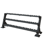 X-CREATE, 8 FT (2.4 M), 3 TIER, PRO STYLE DUMBBELL RACK  (SATIN BLACK)