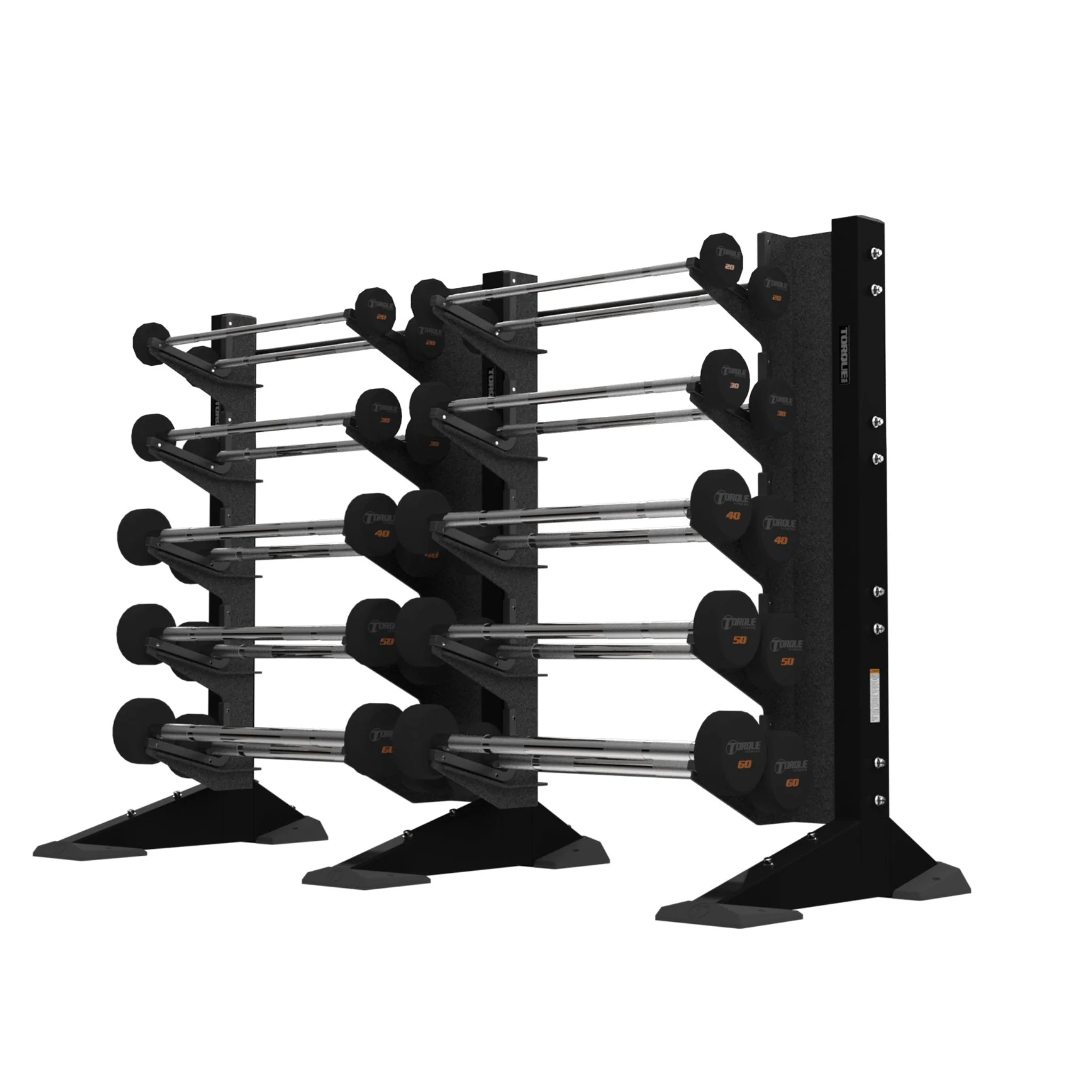X-CREATE 2-MODULE WALL 20 BARBELL RACK (SATIN BLACK)