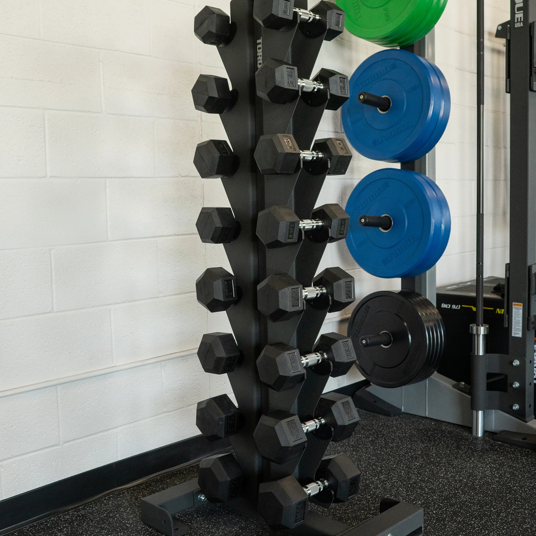 VERTICAL DUMBBELL RACK - 8 PAIR (HIGH WEAR BLACK)