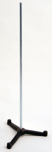 United Scientific® Triangular Support Stand W/Rod, Cast Iron, 4" Leg With 20" Rod