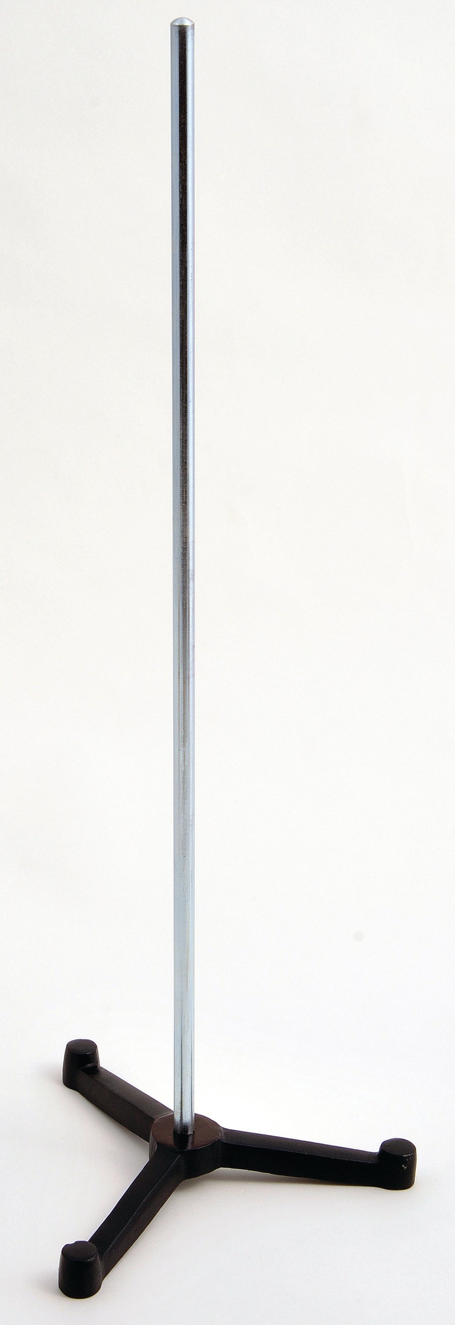 United Scientific® Triangular Support Stand W/Rod, Cast Iron, 4" Leg With 20" Rod