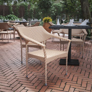 Jace Commercial Grade Stacking Patio Chair, All Weather PE Rattan Wicker Patio Dining Chair in Natural