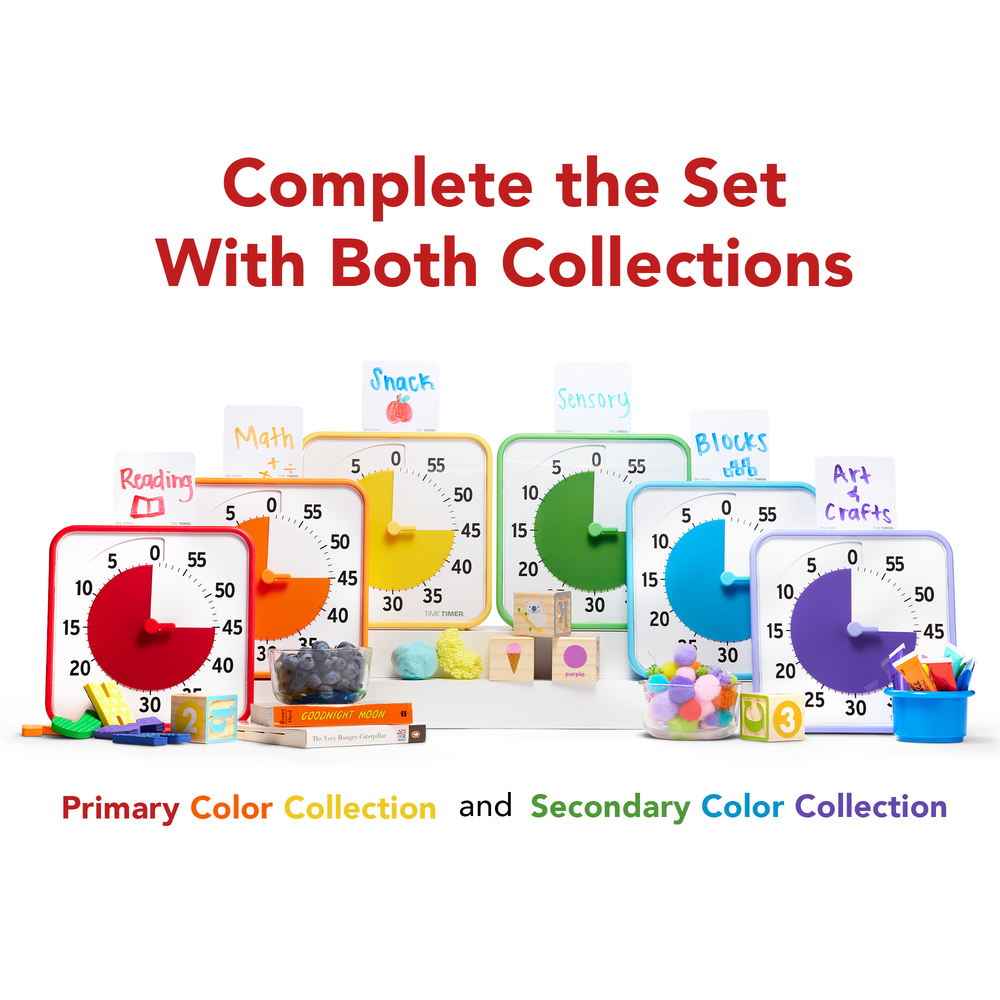 Time Timer® Original 8” - Learning Center Classroom Set (Set of 3) - Primary Color Collection