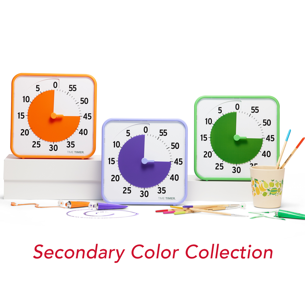 Time Timer® Original 8” - Learning Center Classroom Set (Set of 3) - Secondary Color Collection