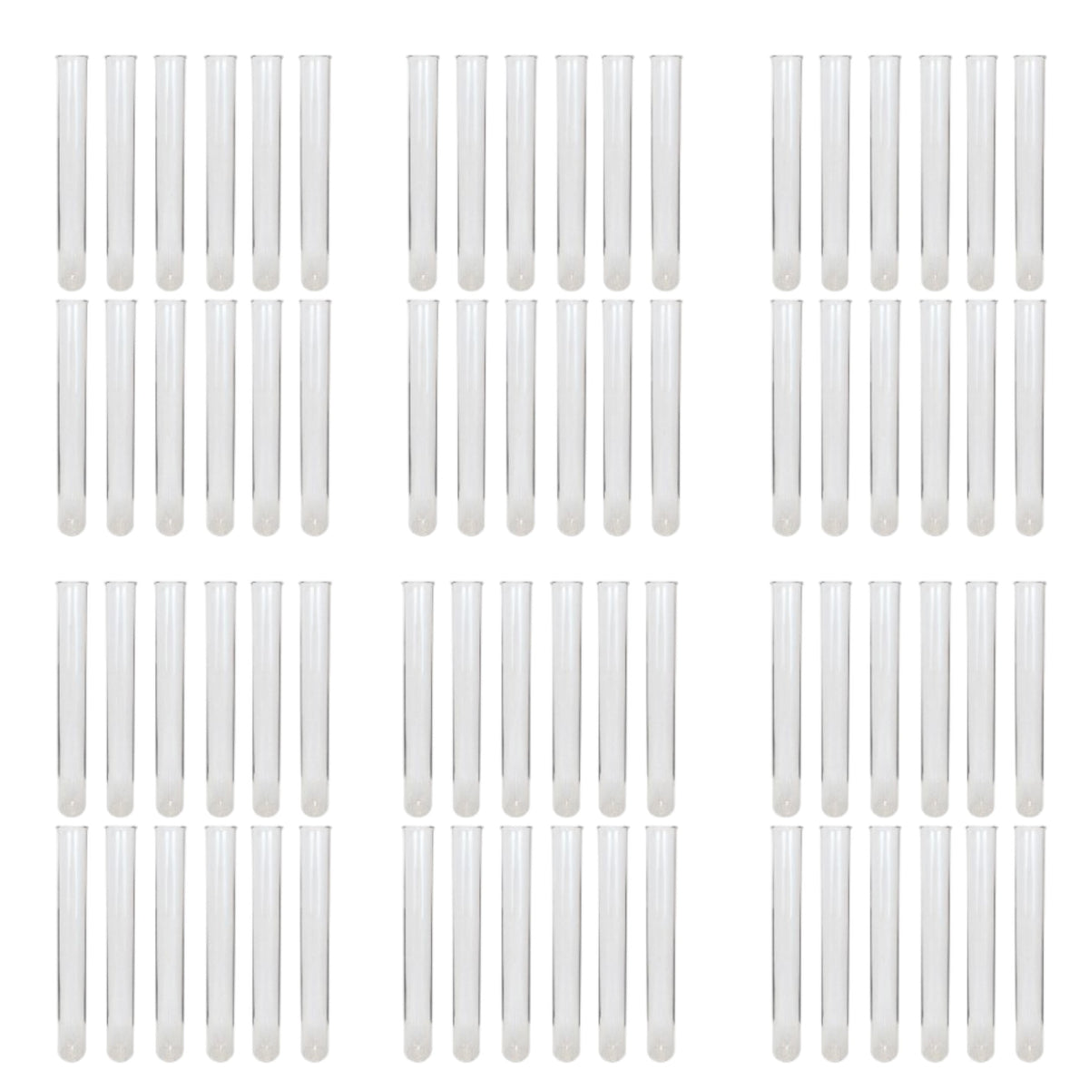 Test Tubes, Borosilicate Glass, 18mm x 150mm, Pack of 72