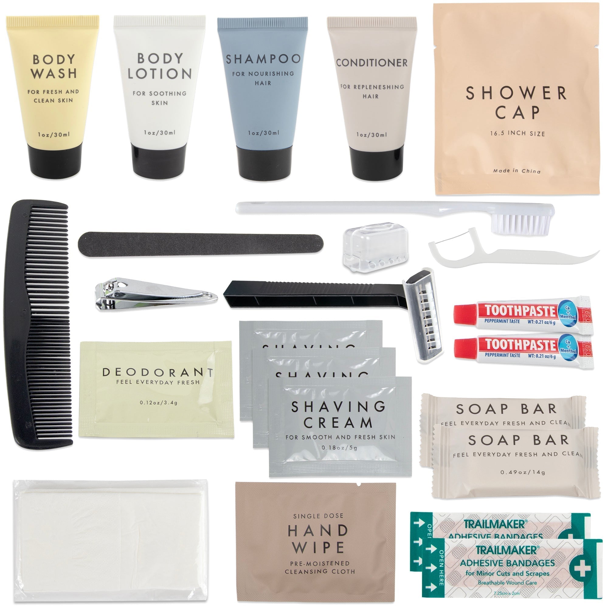 Premium 25 Piece Hygiene Kit - 50 in the Pack