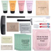 Premium Essentials Feminine 25 Piece Hygiene Kit - 50 in the Pack