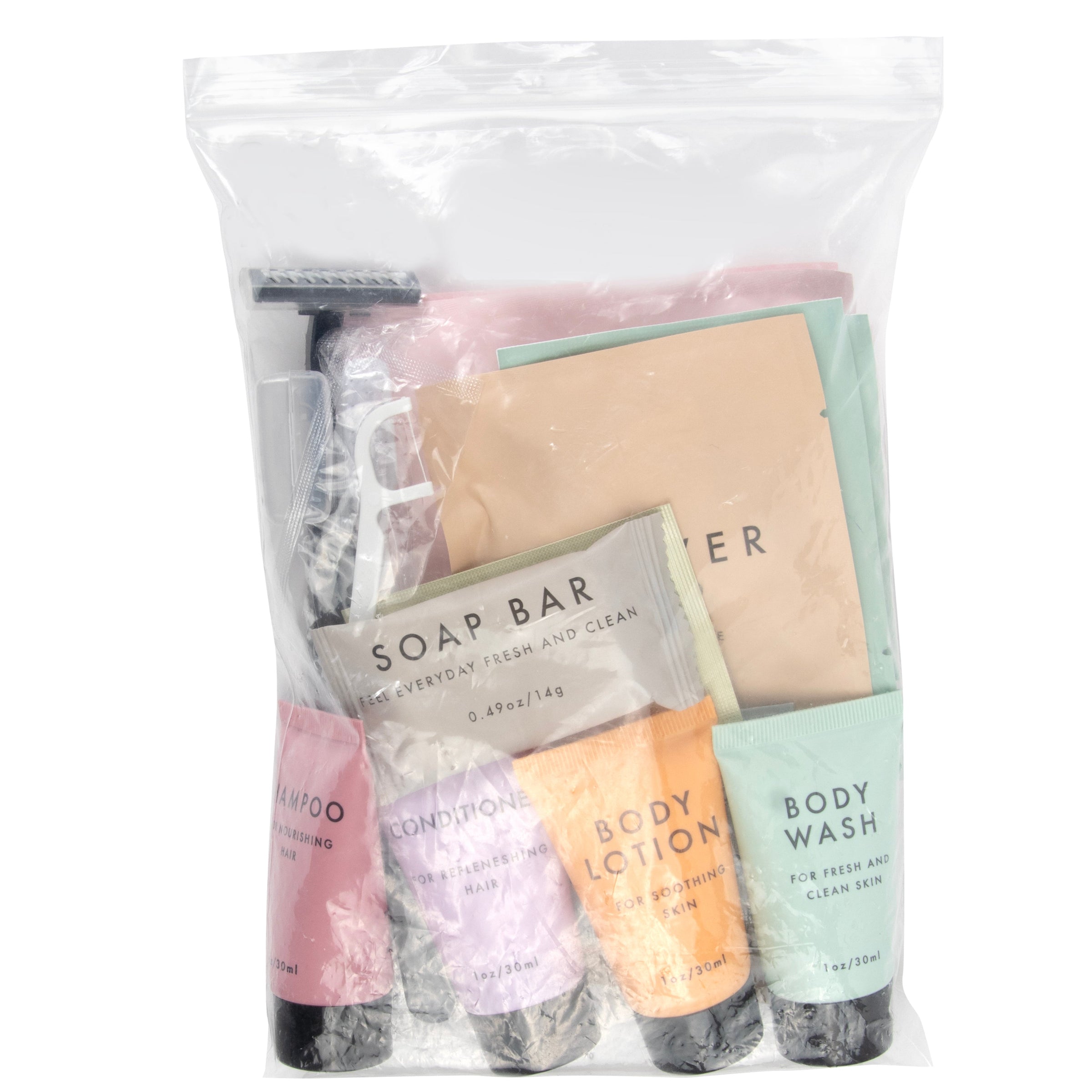 Premium Essentials Feminine 25 Piece Hygiene Kit - 50 in the Pack