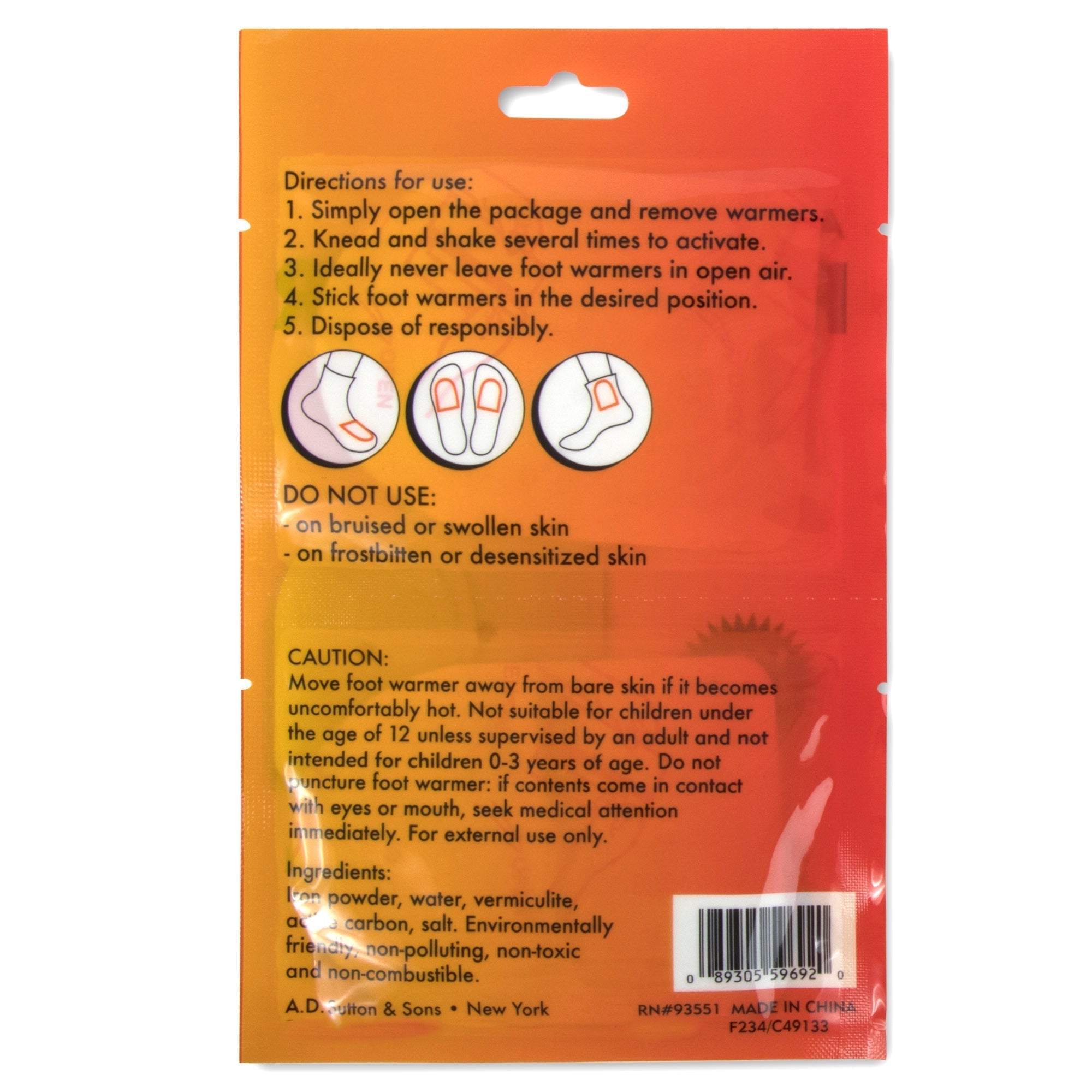 Foot Warmers  - 100 in the Pack