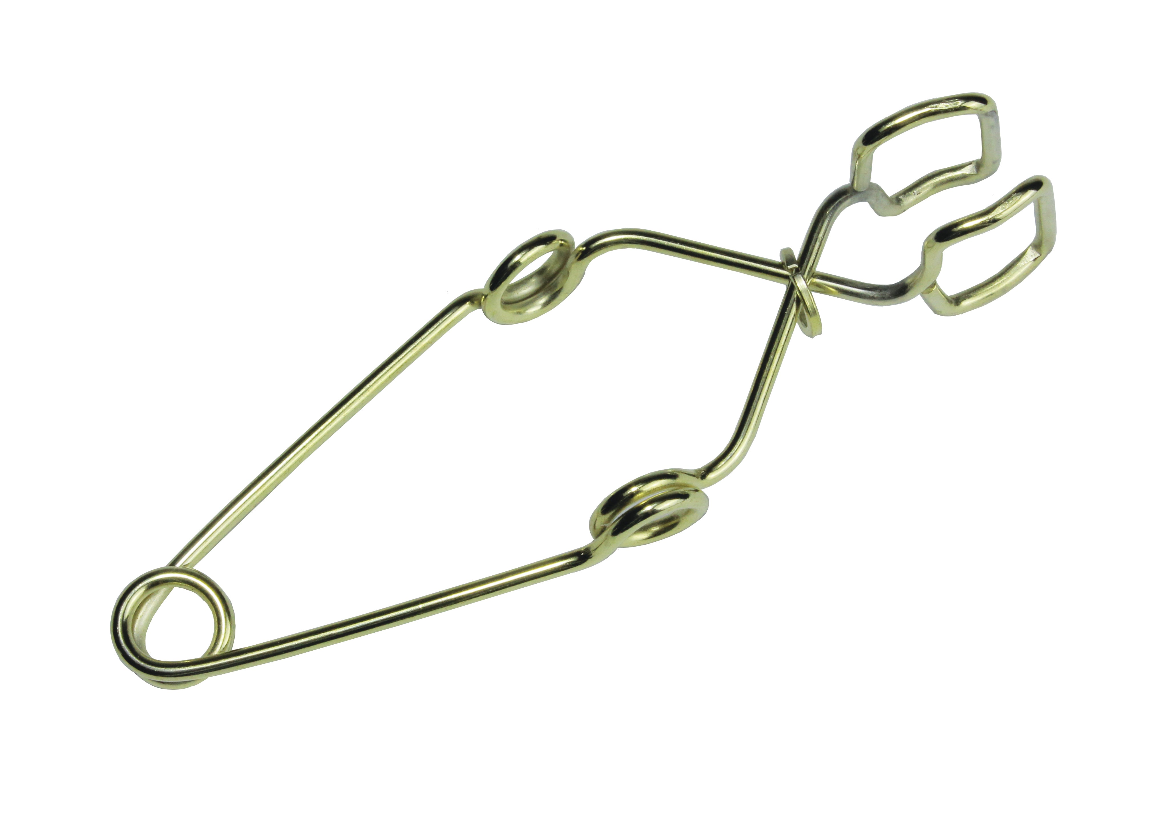 United Scientific® Test Tube Clamp, Steel Wire, Brass Finish, With Finger Grips
