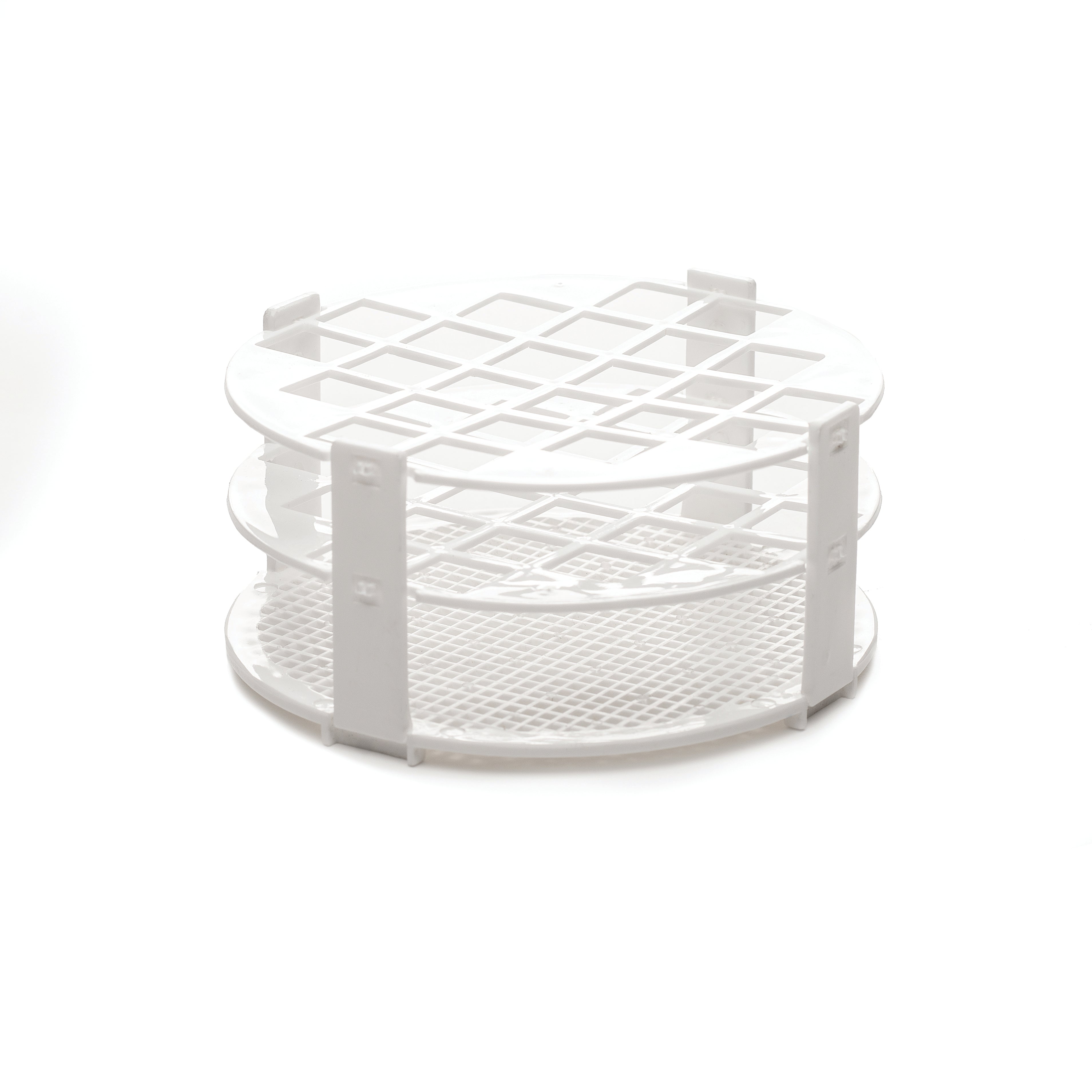 United Scientific® Plastic Test Tube Rack, Round, 24-Tube